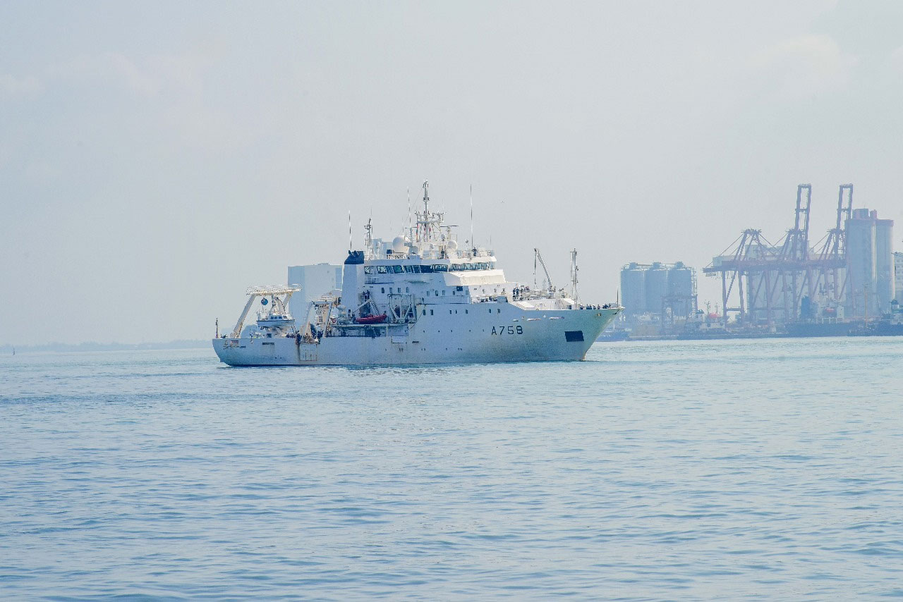 French Navy Ship Beautemps-Beaupr arrives in Colombo