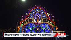 Thousands flock towards Colombo city   to witness Vesak celebrations (English)