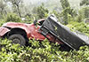Two injured as cab transporting avocados overturns in Hatton