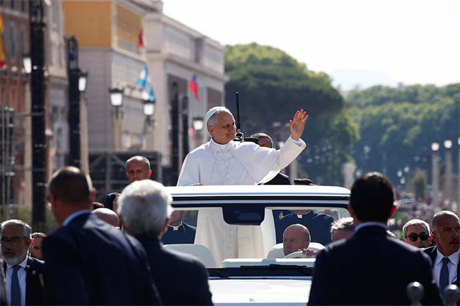 Pope Leo XIV holds inaugural Mass at St Peters Square in front of thousands