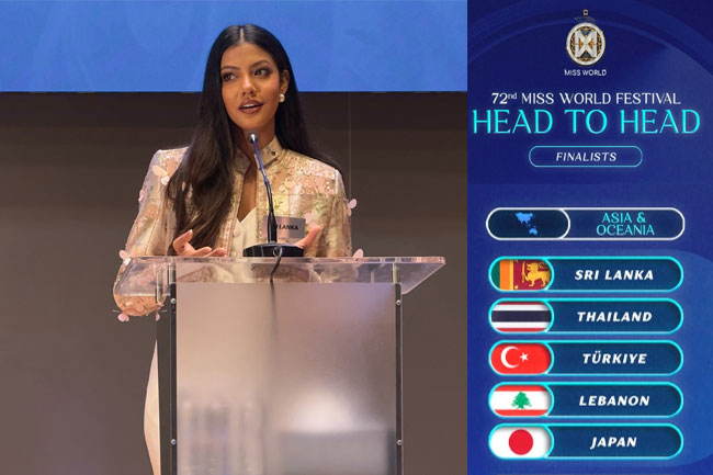 “Bleed with dignity”: Anudi Gunasekara among finalists of Head-to-Head challenge at Miss World 2025