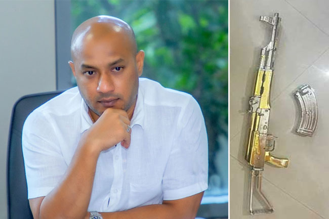 Duminda Dissanayake arrested over gold-plated T-56 firearm
