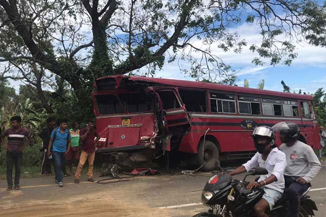 Seven injured after tipper truck crashes into SLTB bus