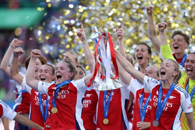 Arsenal stun Barcelona to win the Womens Champions League