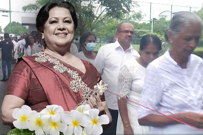 Large crowd gathers to pay last respects to Malini Fonseka