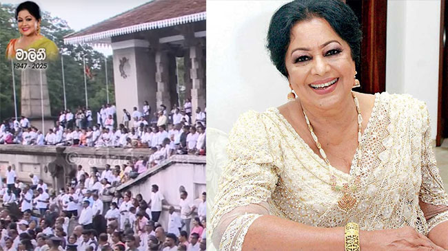 Funeral ceremony of late Malini Fonseka underway at Independence Square