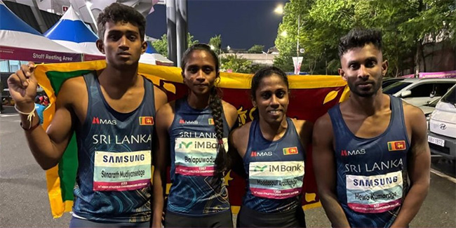 Asian Athletics Cships: Sri Lanka wins bronze in 4x400m Mixed Relay