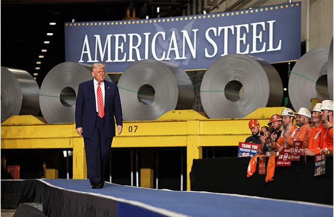 US to double tariffs on steel and aluminium imports to 50%, Trump says
