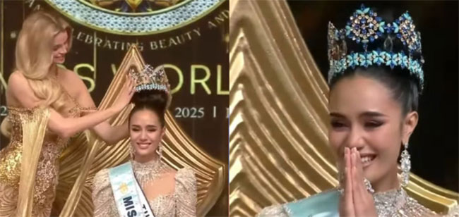 Thailand’s Suchata Chuangsri crowned Miss World 2025