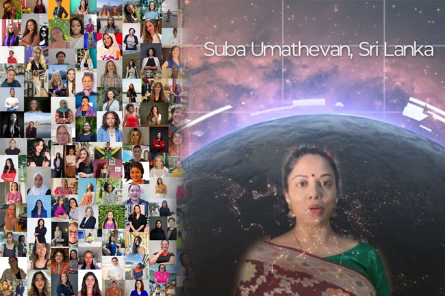 Suba Umathevan represents Sri Lanka in historic world record song for gender equality