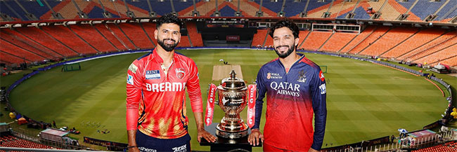 IPL 2025: RCB to take on Punjab in final