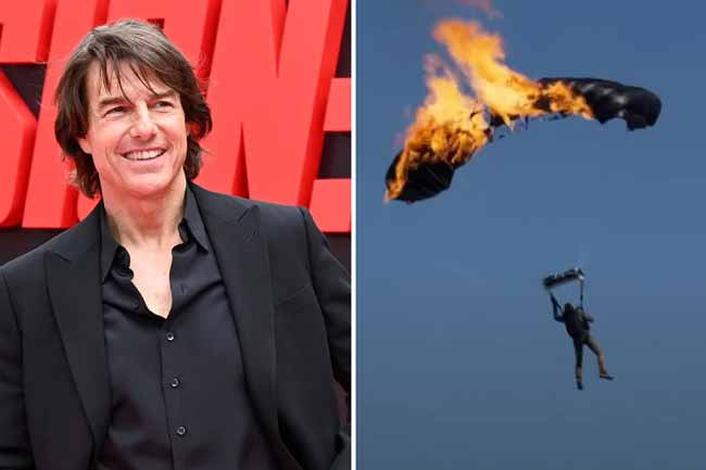 Tom Cruise is awarded Guinness World Record with fiery Mission: Impossible 8 stunt