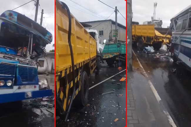 15 injured in bus accident in Wellampitiya