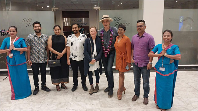 Award winning Hollywood actor Jeremy Irons arrives in Sri Lanka