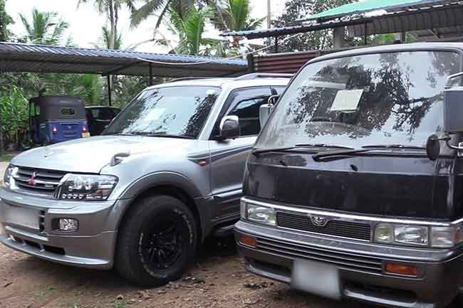 Vehicles worth Rs. 30 mln of powerful politicians associate seized in Bandaragama