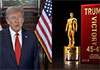 Victory 45-47: Trump launches perfume with gold statue of him on bottle