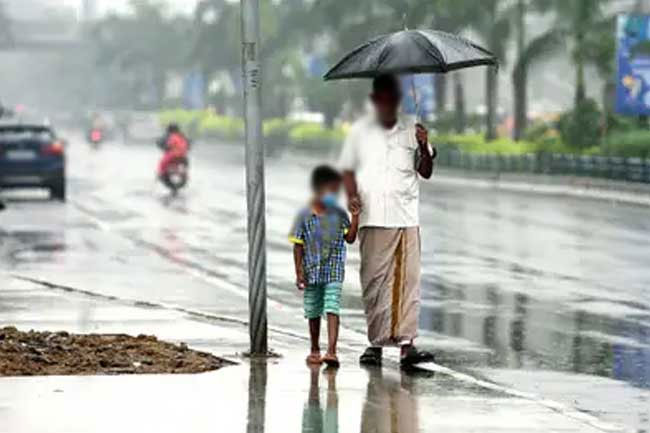 Showers expected in several places today 