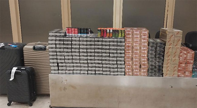 Youth arrested at BIA with foreign cigarettes worth Rs. 7 mn