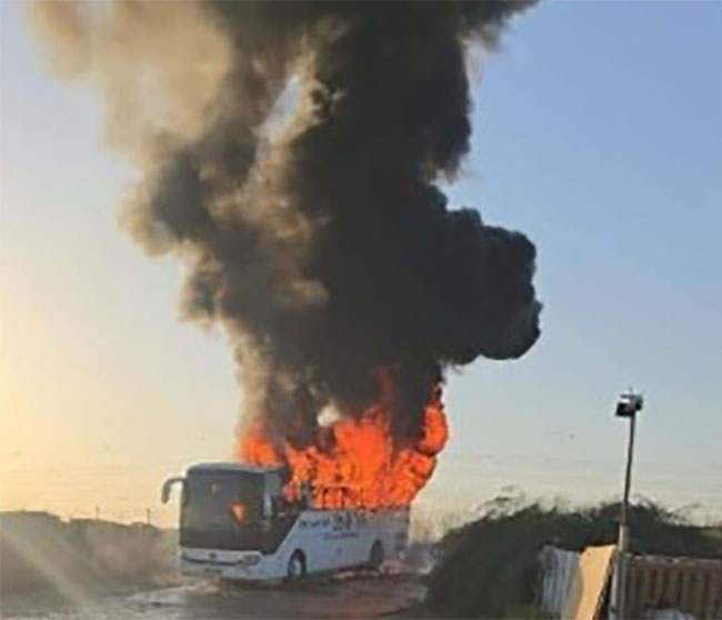 Bus carrying 20 Sri Lankan workers catches fire in Israel; no serious injuriesAmbassador