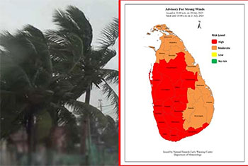 Red warning for strong winds up to 60 kmph issued
