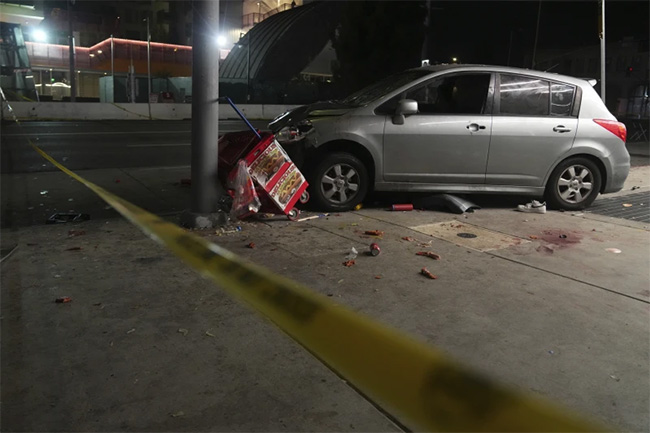 30 injured after car plows through crowd outside LA nightclub; driver pulled from vehicle and shot