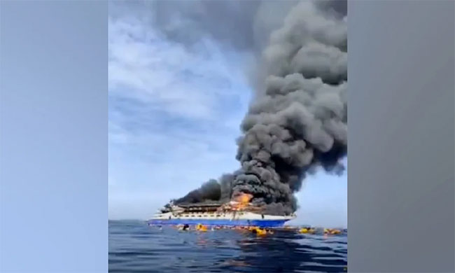 3 killed, 150 rescued after passenger ship catches fire in Indonesia