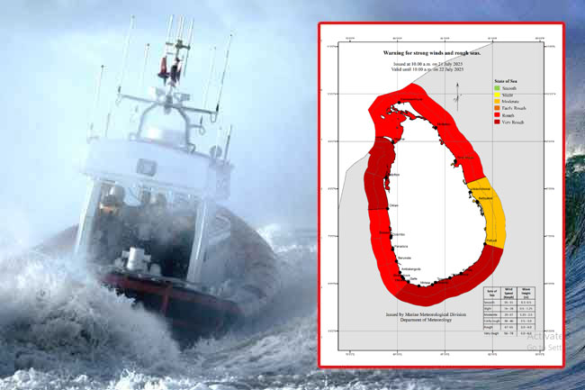 Red warning issued for strong winds and rough seas