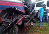 SLTB Bus-Tipper collision along Kandy-Colombo road leaves two injured