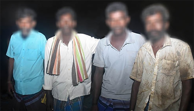 Four Indian fishermen arrested for poaching in seas off Mannar
