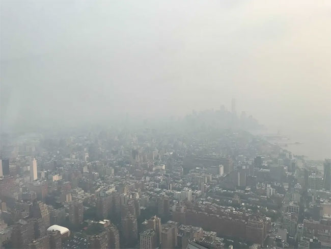 Canada wildfires cause poor air quality in the midwest and northeast US