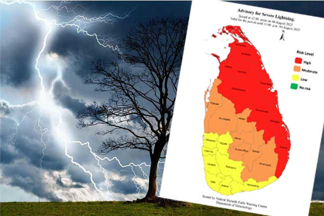 Advisory issued for severe lightning