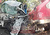 Female driver injured as train hits minivan in Aluthgama