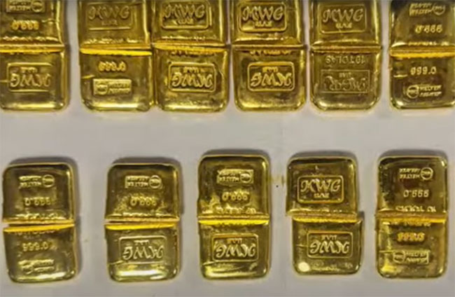Chilaw resident held at BIA with Rs. 115 million worth of gold biscuits