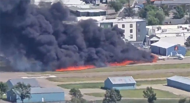 Montana plane crash: Two aircraft collide on runway, spark huge fire