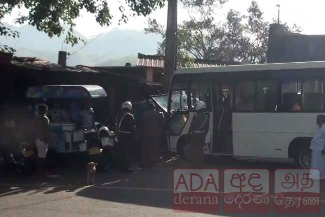 Seven injured in bus accident at Dunhinda Junction