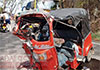 Six injured in three-wheeler and cab collision near Ravana Falls