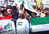 Baseline Road blocked due to protest march 