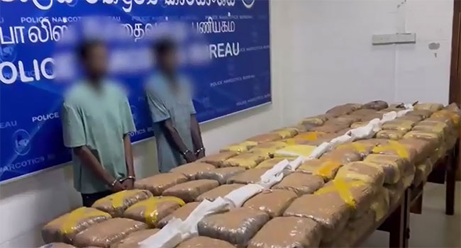 Two arrested with Kerala cannabis worth over Rs. 50 mln