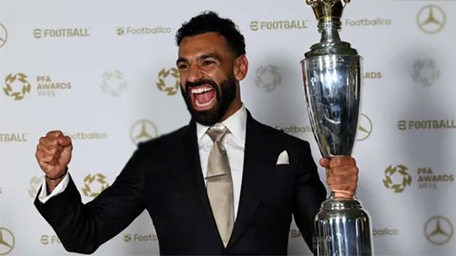 Mohamed Salah makes history with third PFA Player of the Year award