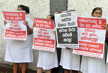 Health workers protest