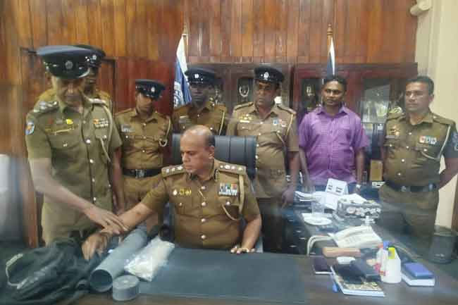 Man nabbed while transporting Rs. 20 million worth of heroin inside plumbing pipe