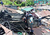 Four line-houses destroyed in a fire at Pundaluoya