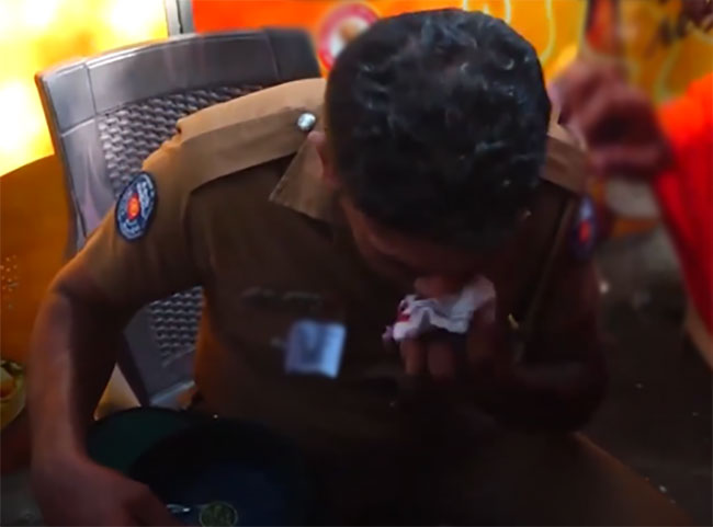 Police officer sustains injuries during protest organized by opposition