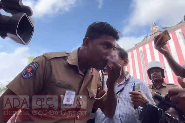 Suspect arrested for injuring police officer during protest near Colombo Fort Magistrates Court