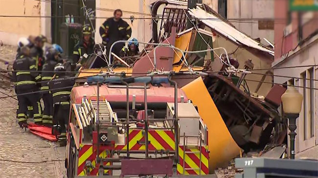 At least 15 killed in crash on Lisbon’s historic cable car railway