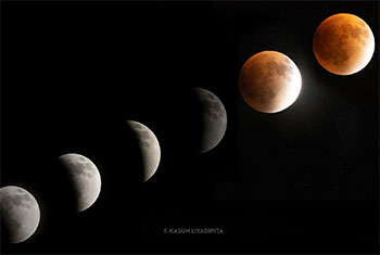 Sri Lanka witnesses rare Blood moon