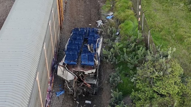 Ten people killed, 61 hurt after train hits double-decker bus in Mexico