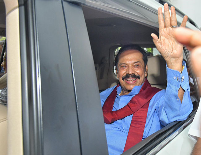 Ex-President Mahinda vacates residence at Wijerama Road