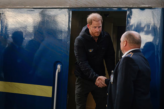 Prince Harry vows to help war injured during surprise visit to Ukraine