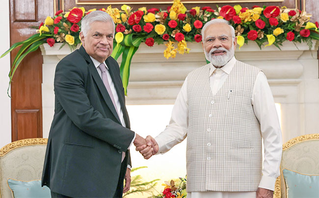 Ex-President Ranil joins world leaders to wish Indian PM Modi on his 75th birthday